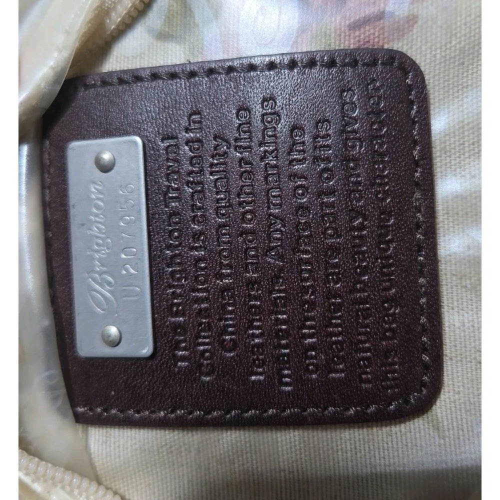Brighton Travel Collection Rolling Duffle Bag Black Fabric Brown Croc Leather - Picture 3 of 8
